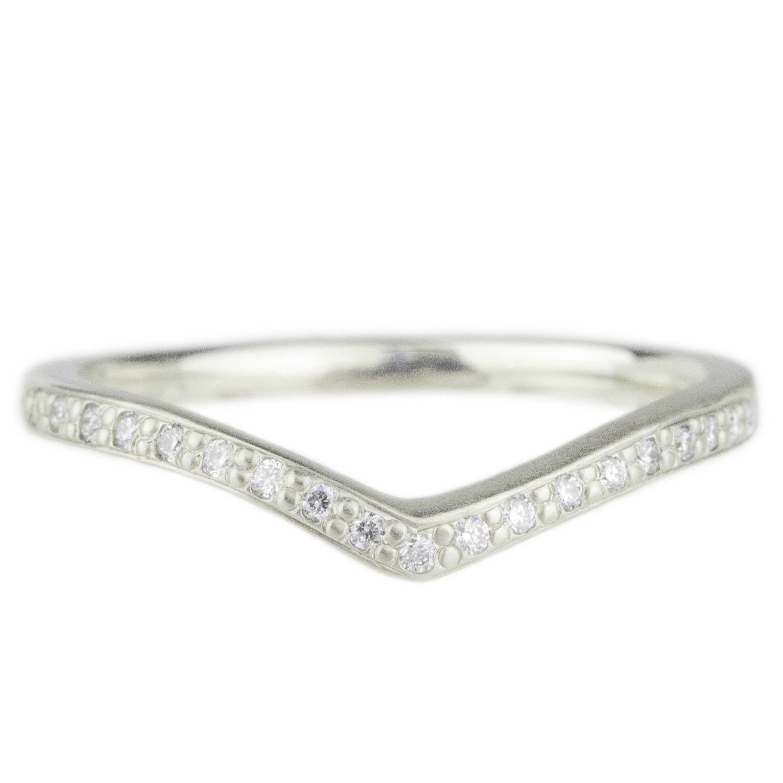 14k Pave V Diamond Band-Rebecca Overmann