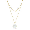 Double Layer Diamond and Cultured Pearl Necklace