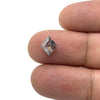 1.00ct | Salt &amp; Pepper Rose Cut Lozenge Shape Diamond-Modern Rustic Diamond
