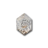 1.08ct | Salt &amp; Pepper Rose Cut Hexagon Shape Diamond-Modern Rustic Diamond