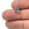 1.16ct | Salt &amp; Pepper Brilliant Cut Pear Shape Diamond-Modern Rustic Diamond