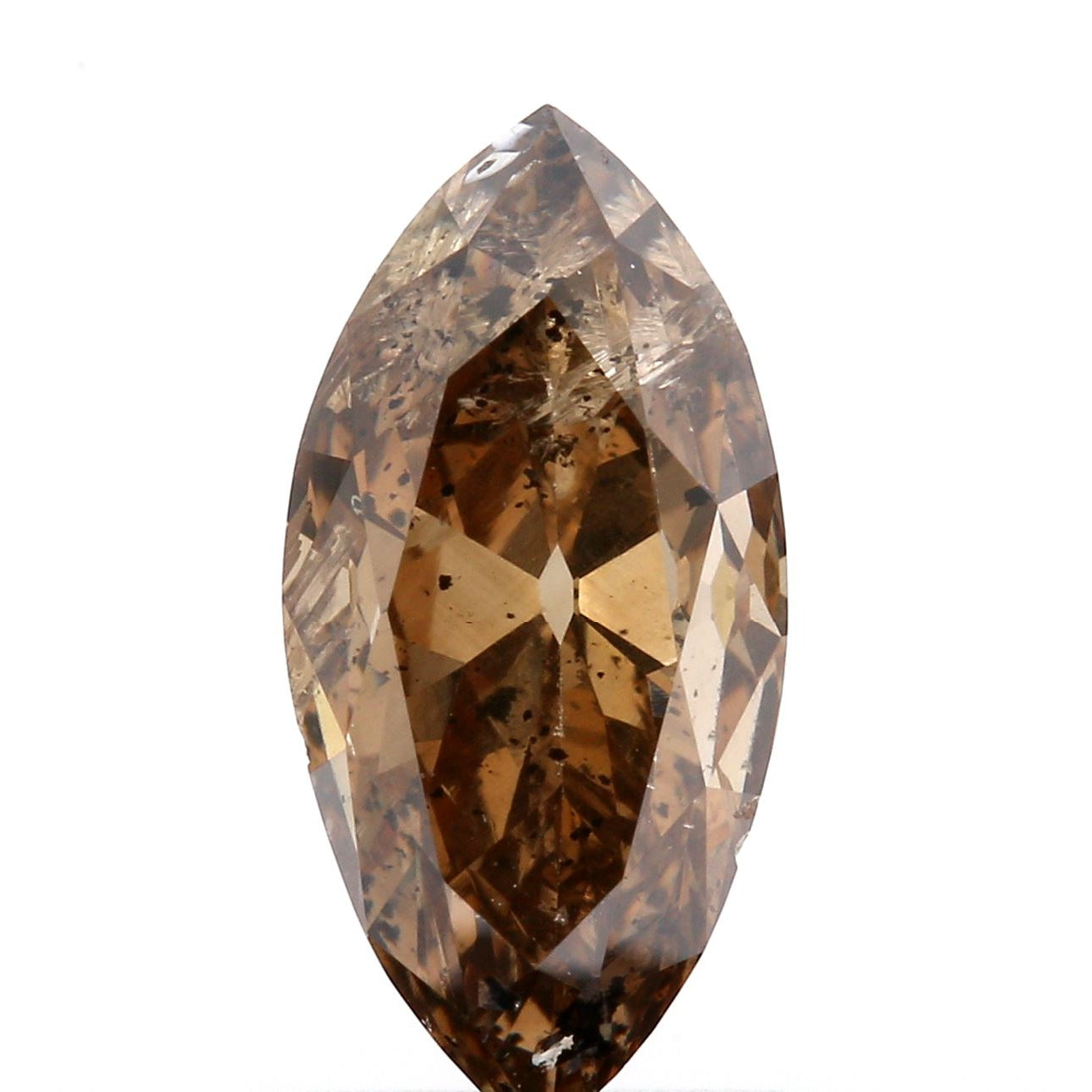 1.27ct | I1 Fancy Dark Brown Marquise Diamond-Modern Rustic Diamond