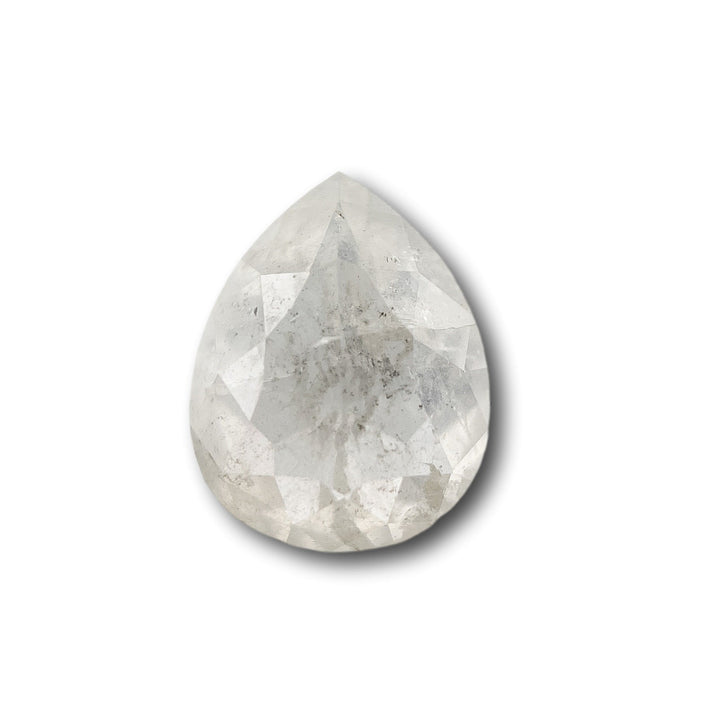 1.30ct | Salt & Pepper Opaque Rose Cut Pear Shape Diamond-Modern Rustic Diamond