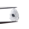 1.34ct | Salt &amp; Pepper Rose Cut Pear Shape Diamond-Modern Rustic Diamond