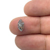 1.37ct | Salt &amp; Pepper Rose Cut Marquise Shape Diamond-Modern Rustic Diamond