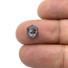 1.44ct | Salt &amp; Pepper Rose Cut Hexagon Shape Diamond-Modern Rustic Diamond
