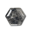 1.50ct | Salt &amp; Pepper Hexagon Diamond-Modern Rustic Diamond