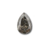 1.59ct | Salt &amp; Pepper Rose Cut Pear Shape Diamond-Modern Rustic Diamond