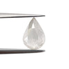 1.62ct | Salt &amp; Pepper Opaque Rose Cut Pear Shape Diamond-Modern Rustic Diamond