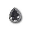 1.62ct | Salt &amp; Pepper Pear Shape Rose Cut Double Sided Diamond-Modern Rustic Diamond