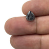 1.77ct | Salt &amp; Pepper Brilliant Pear Shape Diamond-Modern Rustic Diamond