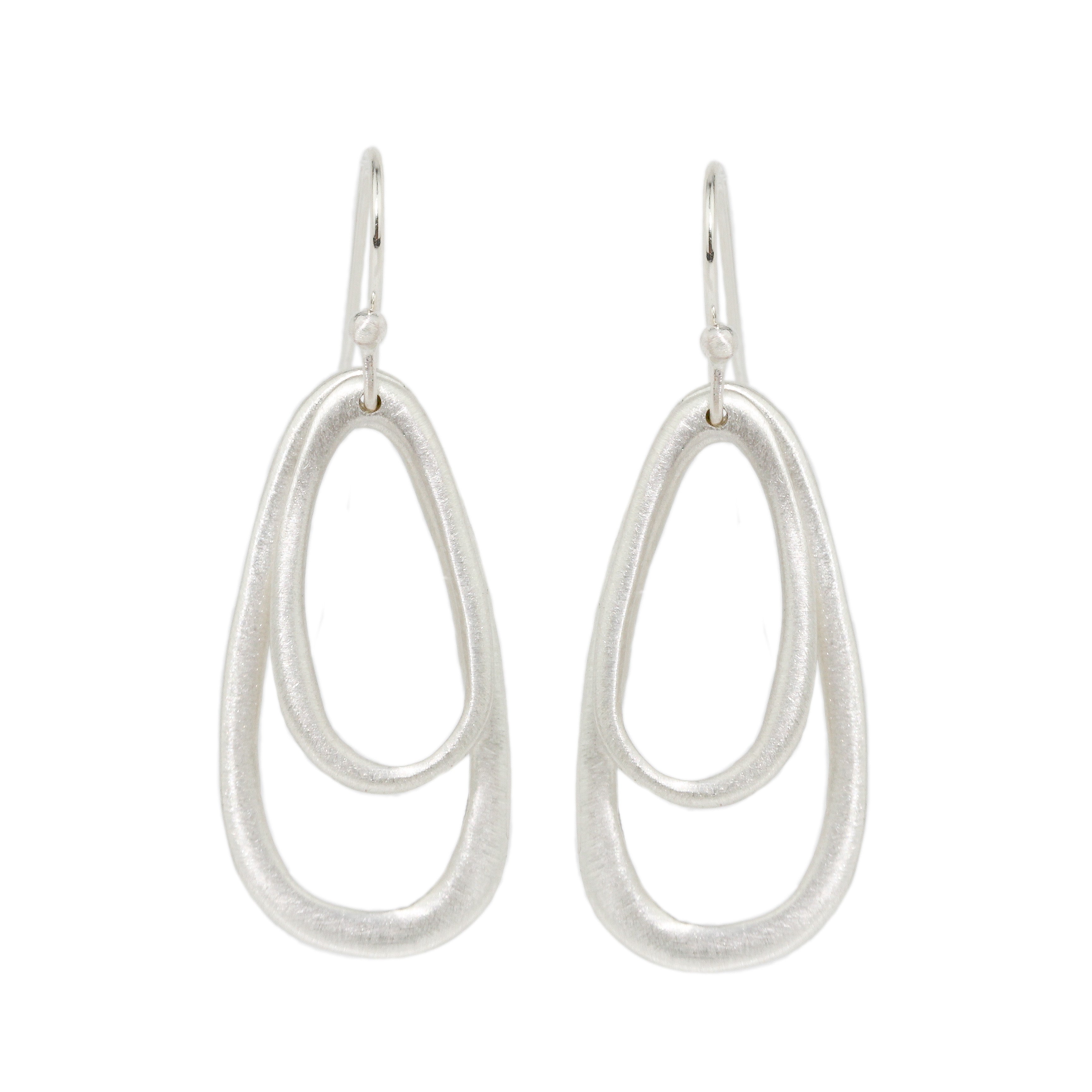 Double Organic Oval Earrings