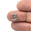 2.12ct | Salt &amp; Pepper Rose Cut Hexagon Shape Diamond-Modern Rustic Diamond