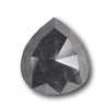 2.13ct | Salt &amp; Pepper Pear Shape Rose Cut Double Sided Diamond-Modern Rustic Diamond