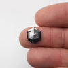 2.27ct | Salt &amp; Pepper Rose Cut Hexagon Shape Diamond-Modern Rustic Diamond