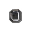 3.05ct | Salt &amp; Pepper Diamond Emerald Cut-Modern Rustic Diamond