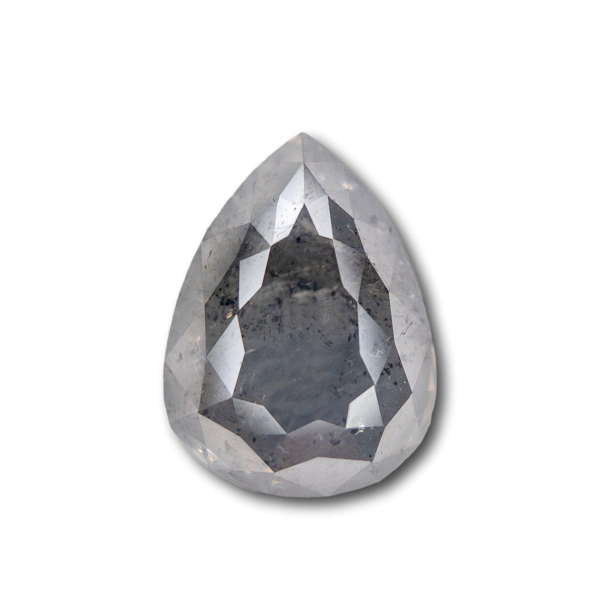 3.12ct | Opaque Pear Shape Diamond-Modern Rustic Diamond