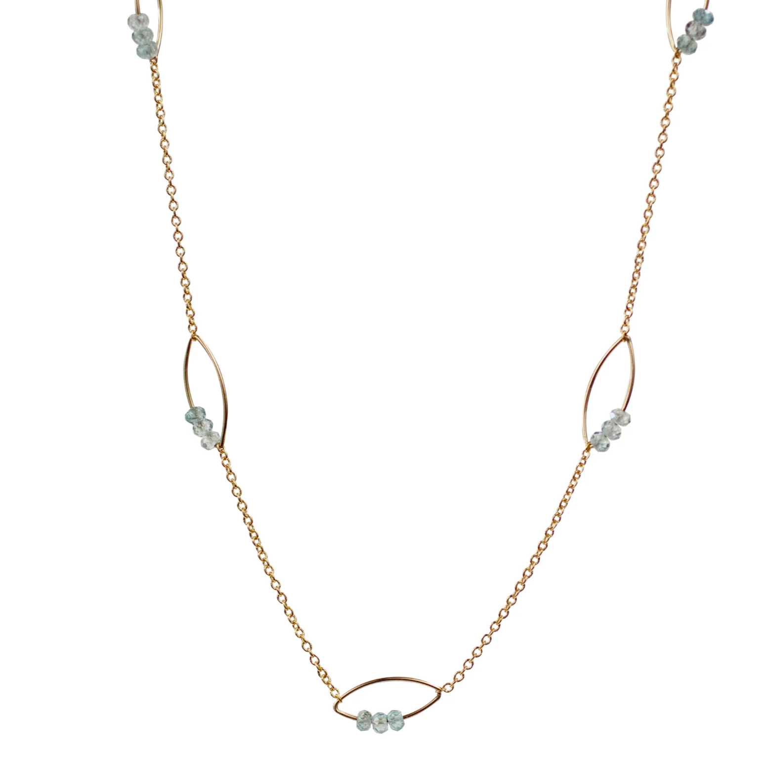 Lucca Blue Zircon Necklace