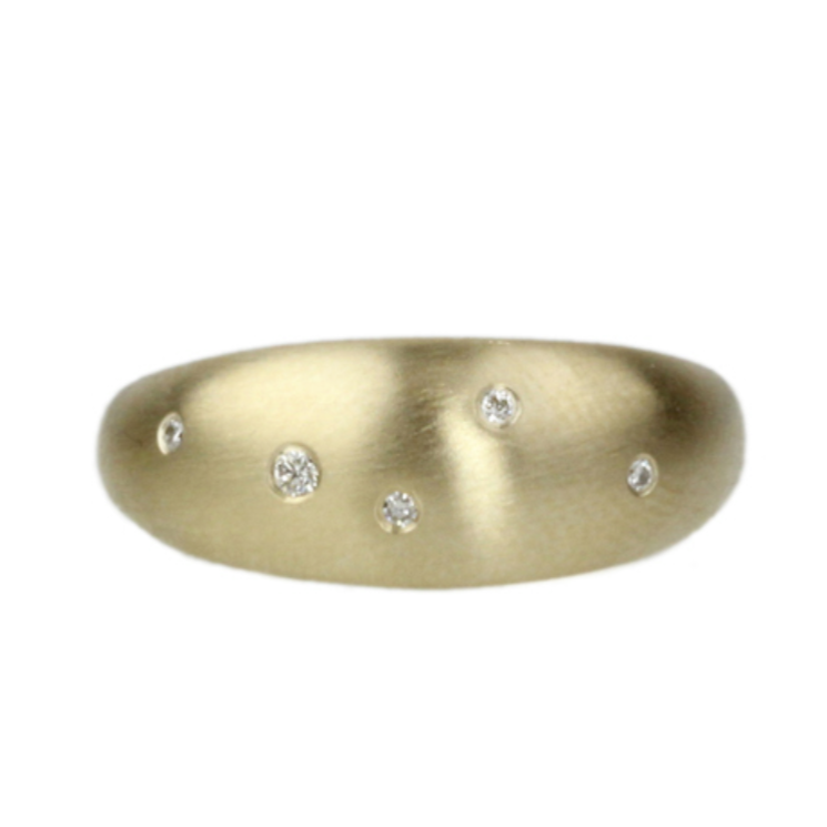10k Short Sleeve Diamond Ring
