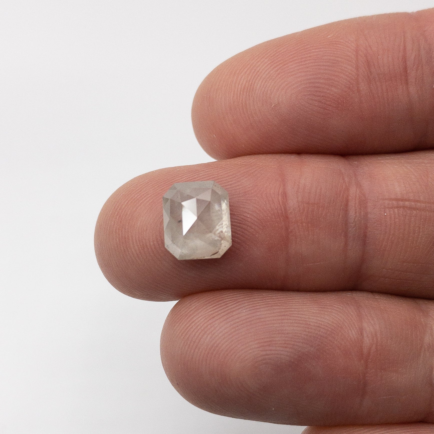 4.04ct | Opaque Emerald Cut Diamond-Modern Rustic Diamond