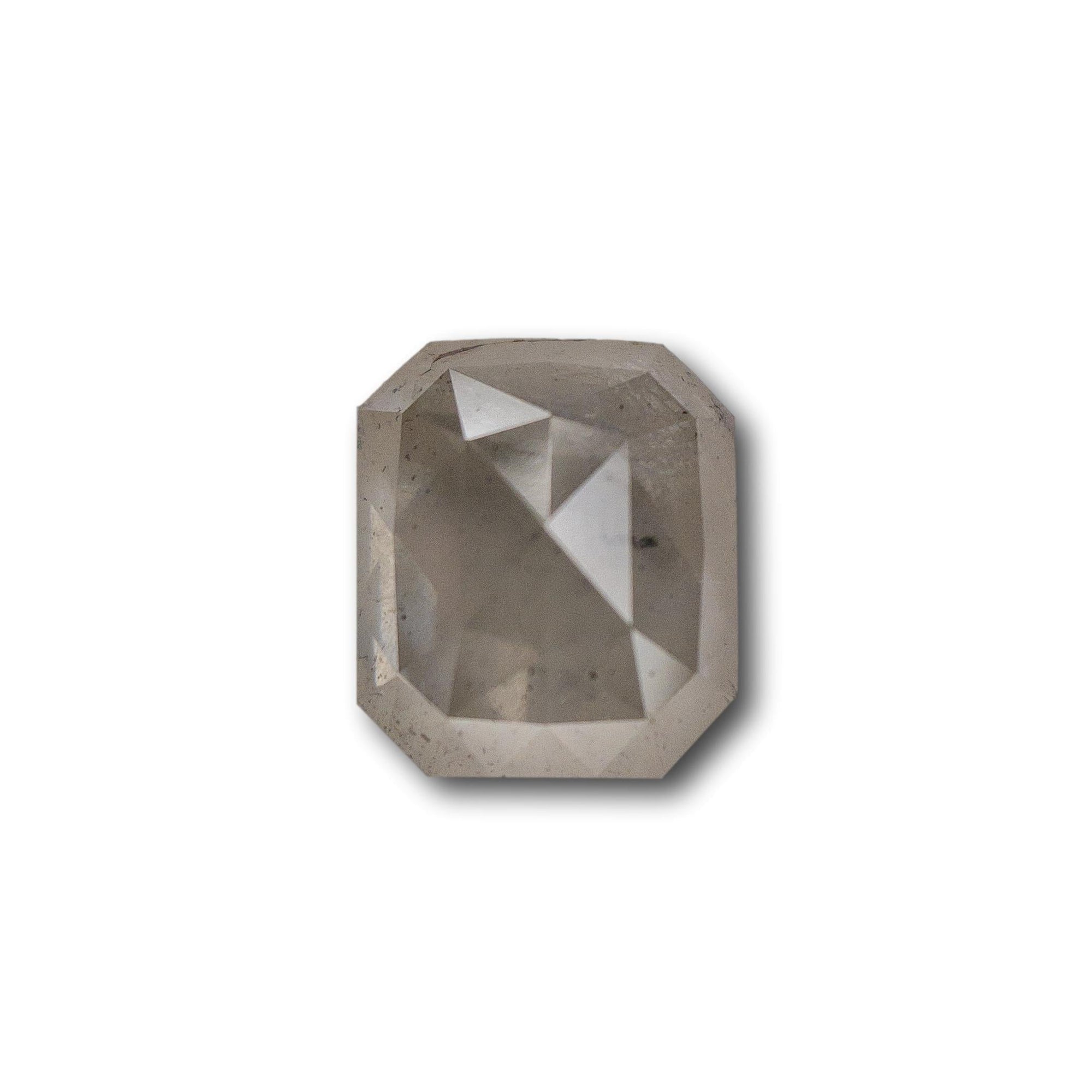 4.04ct | Opaque Emerald Cut Diamond-Modern Rustic Diamond