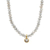 Labradorite + Diamond Drop Necklace