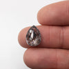 5.90ct | Salt &amp; Pepper Pear Shape Double Sided Diamond-Modern Rustic Diamond