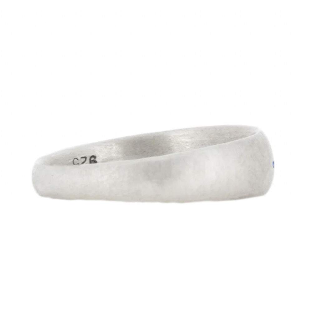 Tapered Silver Moon Diamond Band
