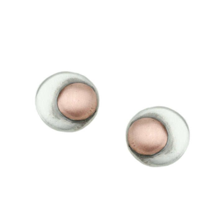 Copper Moon Stud Earrings