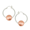 Silver and Copper Ball Hoops
