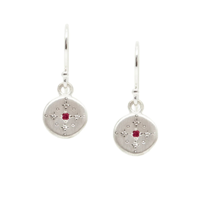 New Moon Ruby Earrings