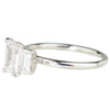 Trinity Emerald + Baguette Diamond Ring