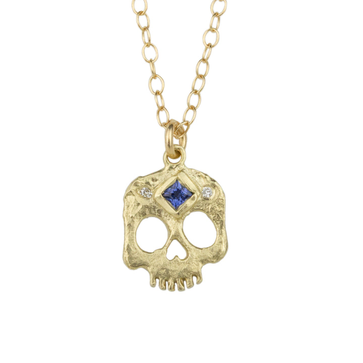 Third Eye Skull Sapphire Necklace