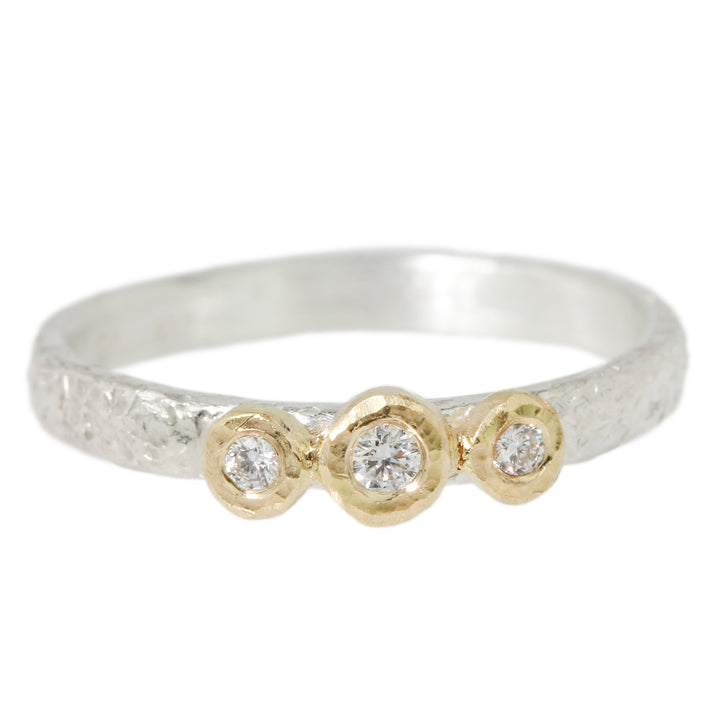 Three Bezel Diamond Ring