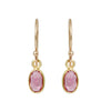 Oval Pink Tourmaline Earrings