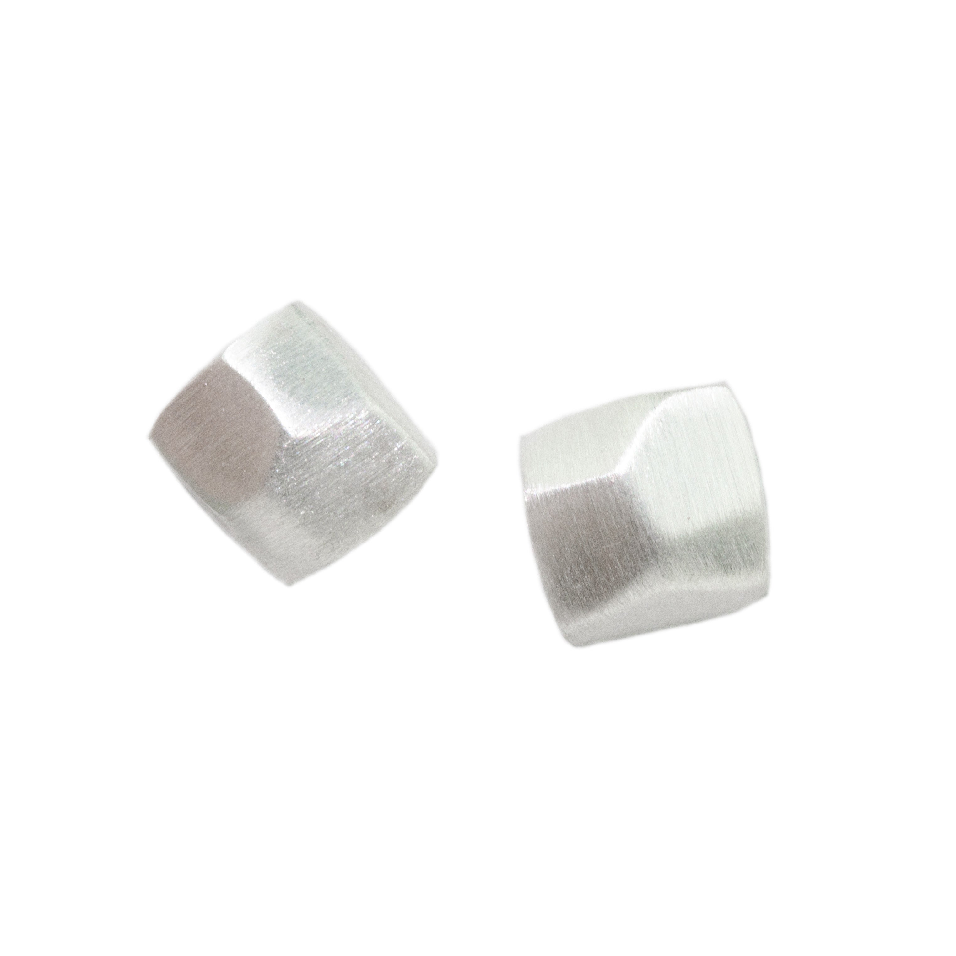 Soft Faceted Square Studs