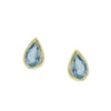 London Blue Topaz Teardrop Stud Earrings