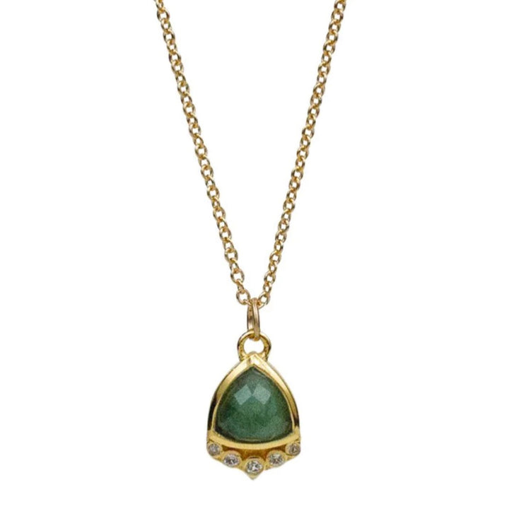 Talia Emerald + White Topaz Necklace