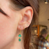 Emerald Double Drop Earrings