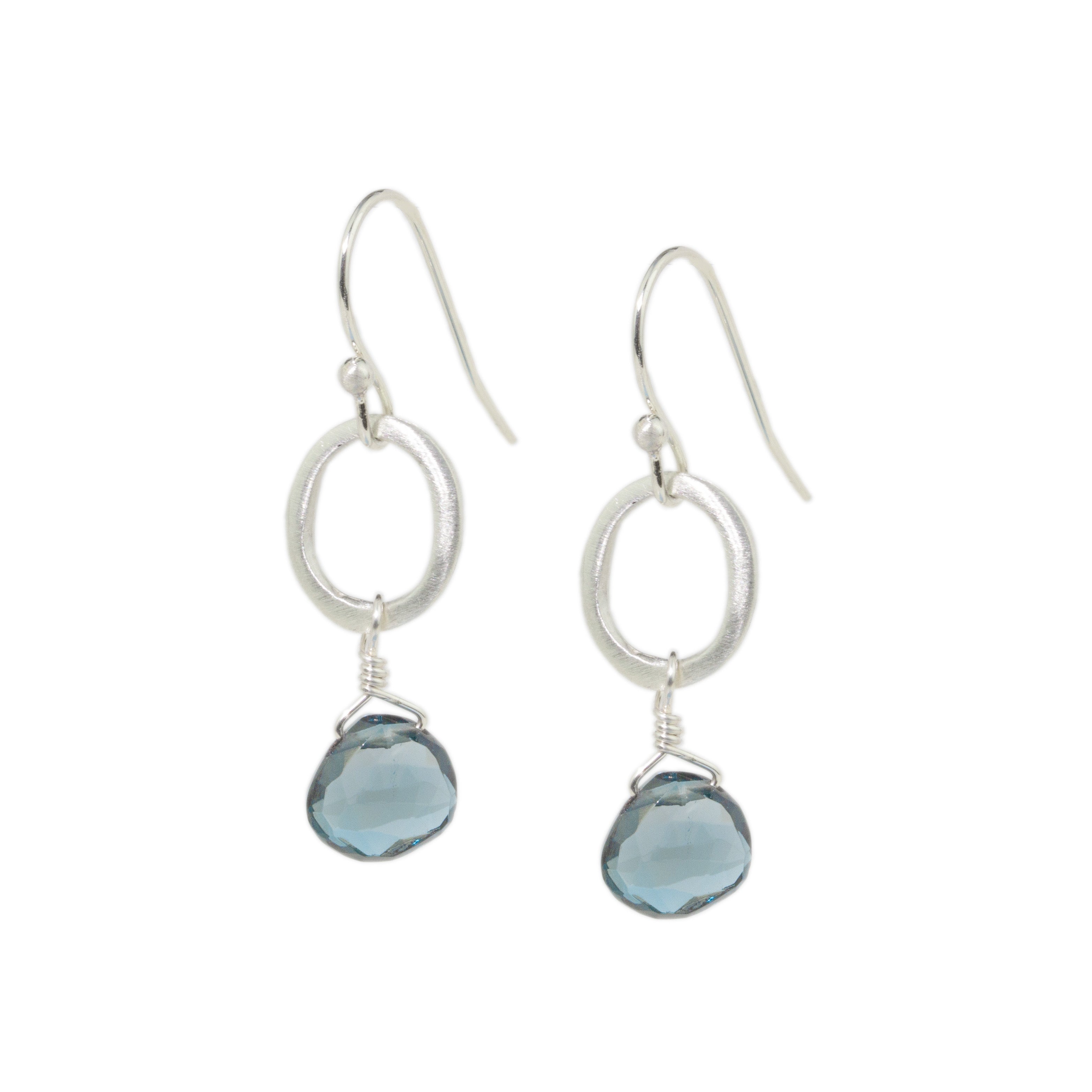 Blue Topaz Drop Earrings