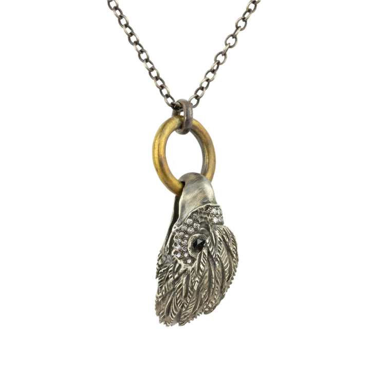Diamond Encrusted Eagle Head Necklace