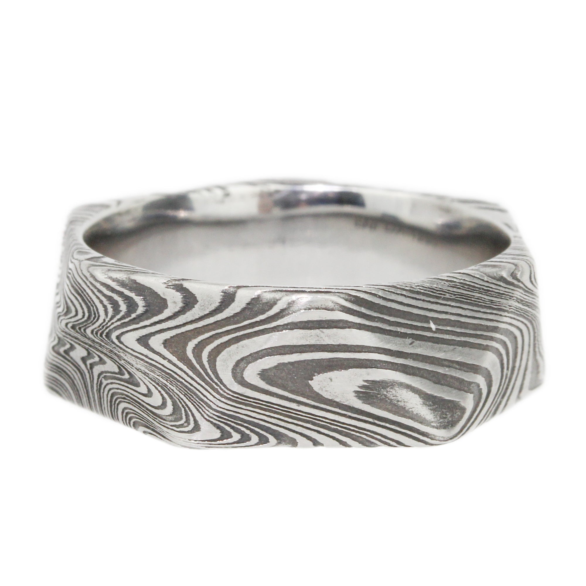 Faceted Damascus Band
