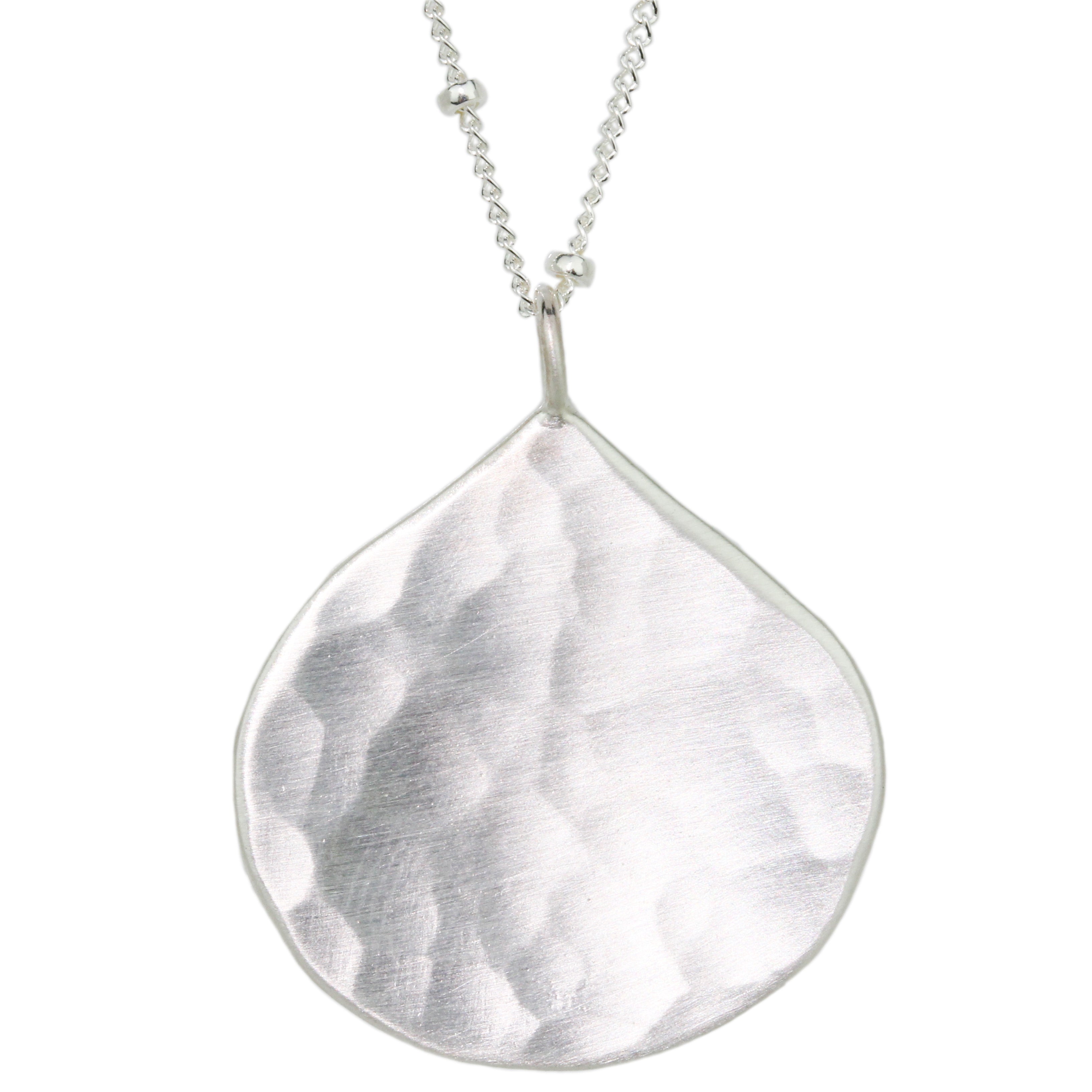 Hammered Teardrop Necklace