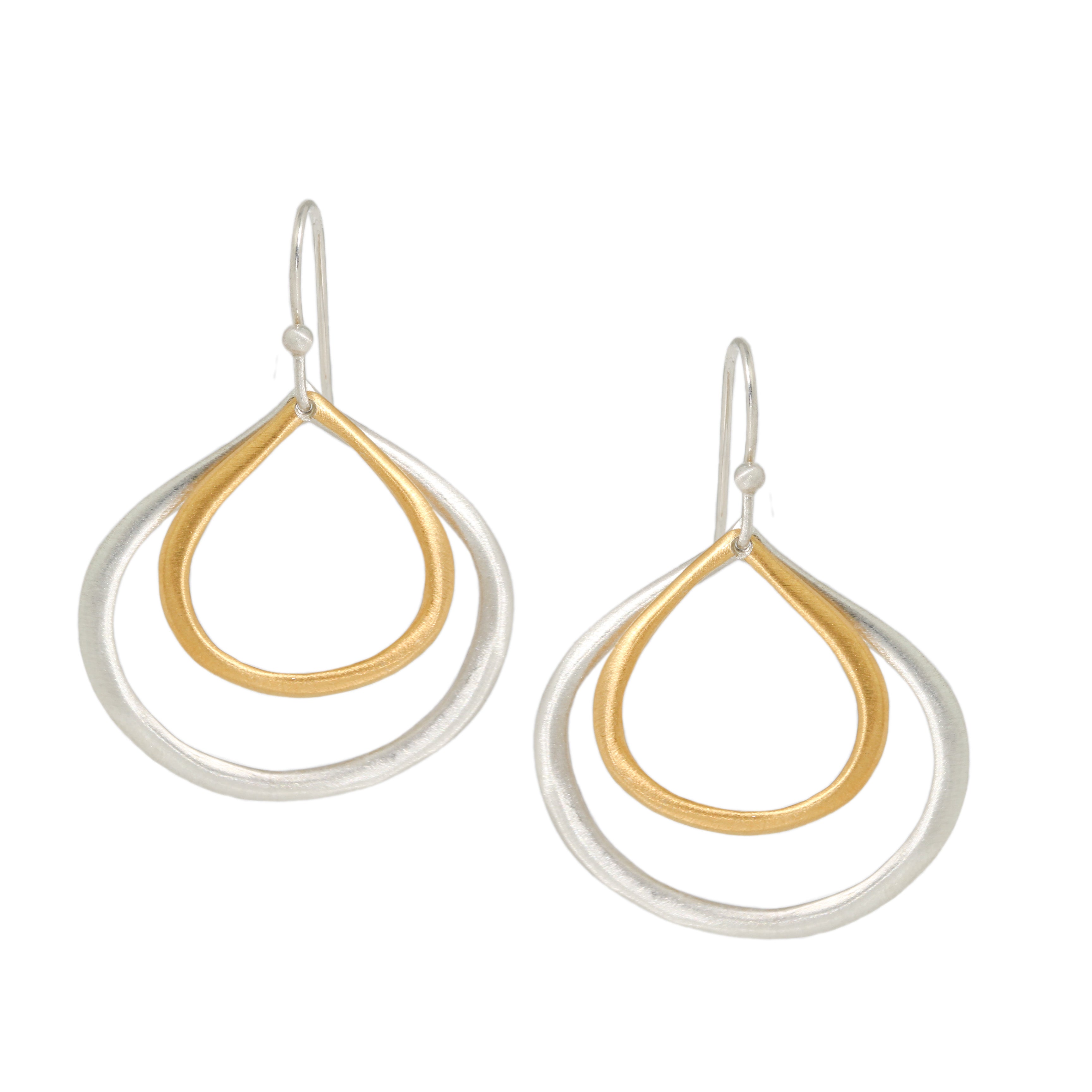 Double Open Teardrop Earrings