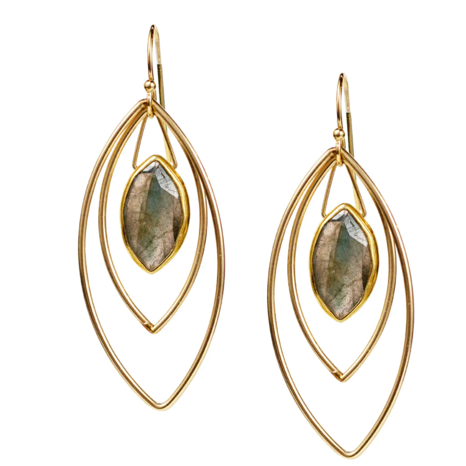 Halley Labradorite Earrings