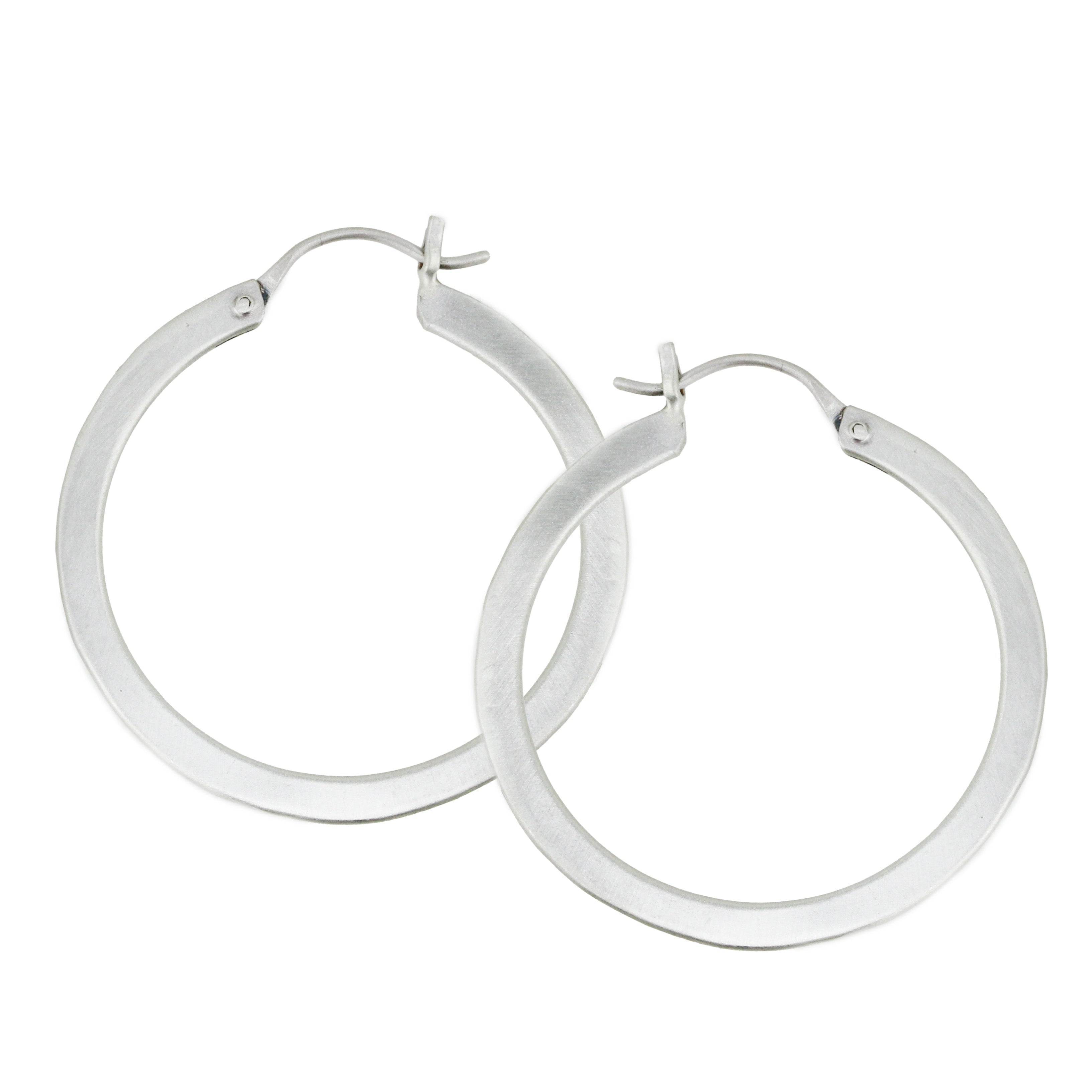Flat Medium Hoop Earring