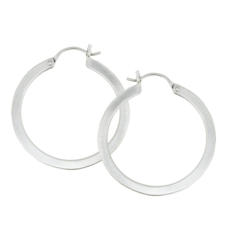 Flat Medium Hoop Earring