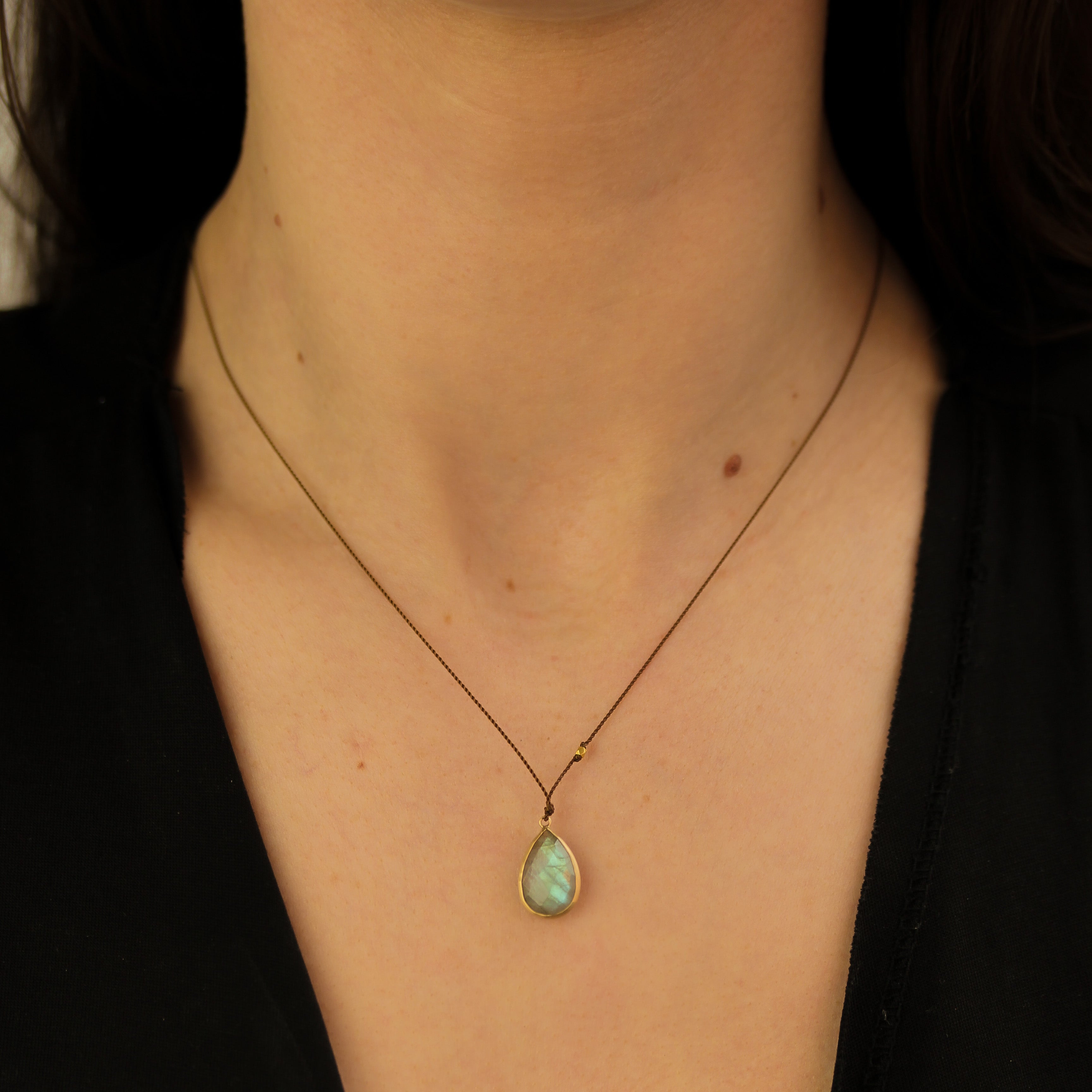 Teardrop Labradorite Necklace