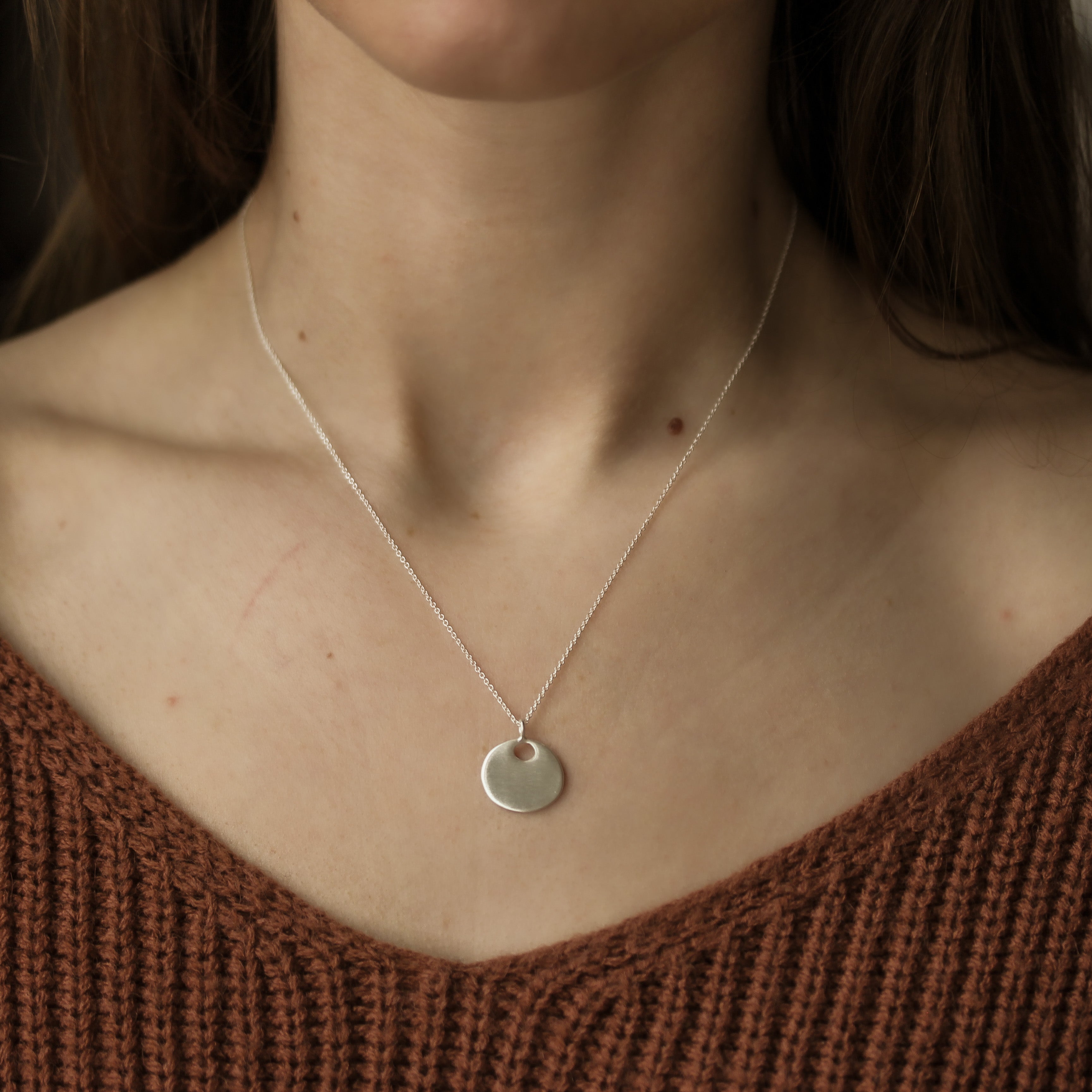 Small Thick Open Circle Necklace