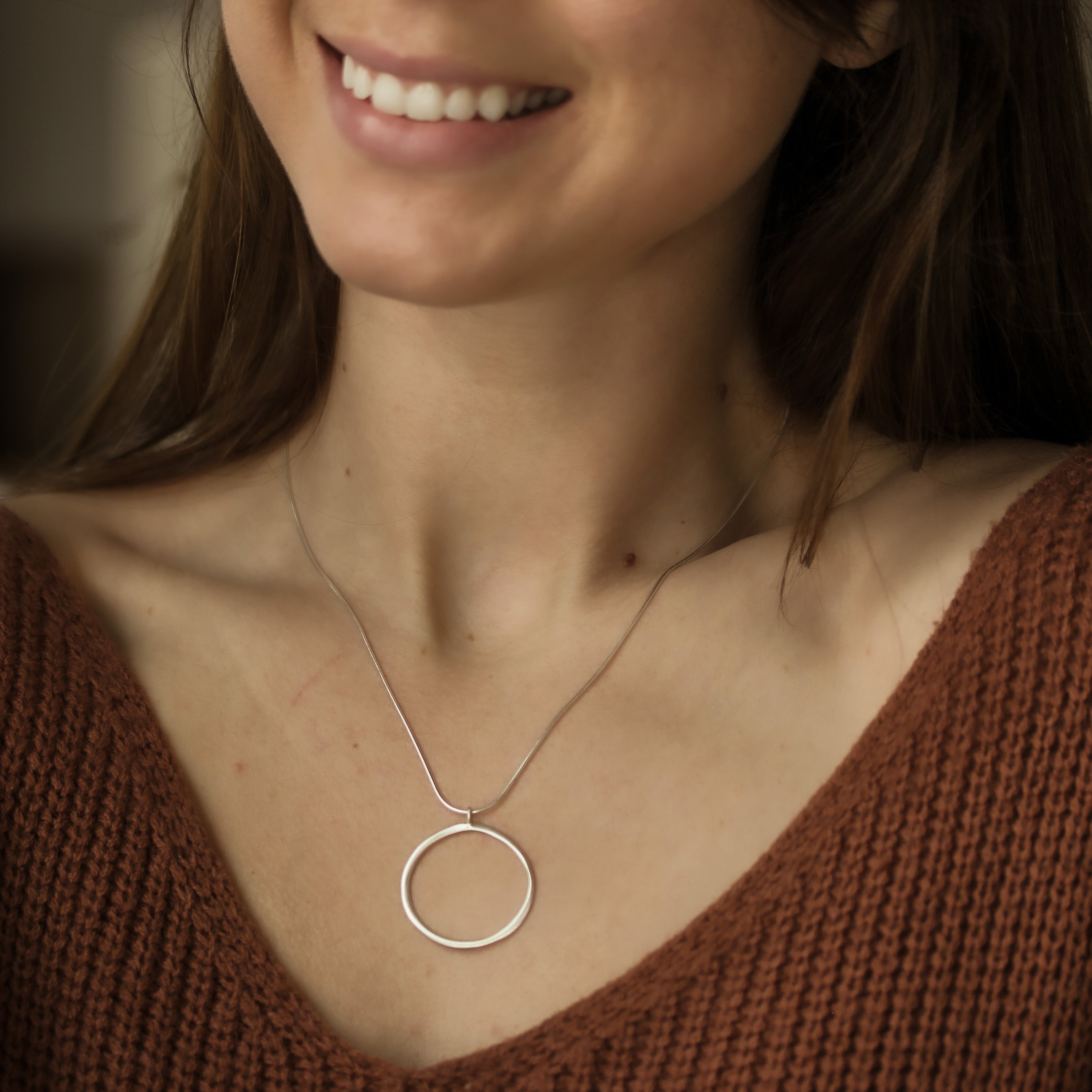Skinny Circle Necklace